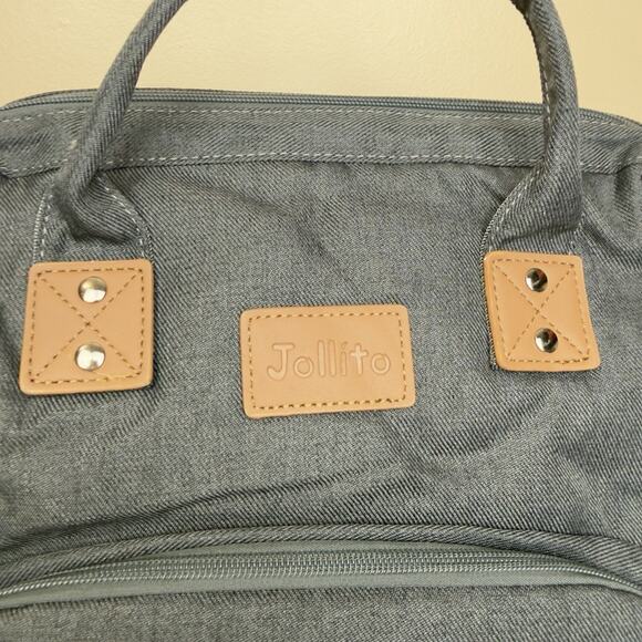 JOLLITO Gray Diaper Bag Backpack w/ Changing Station – Large, New No Box - Picture 7 of 15